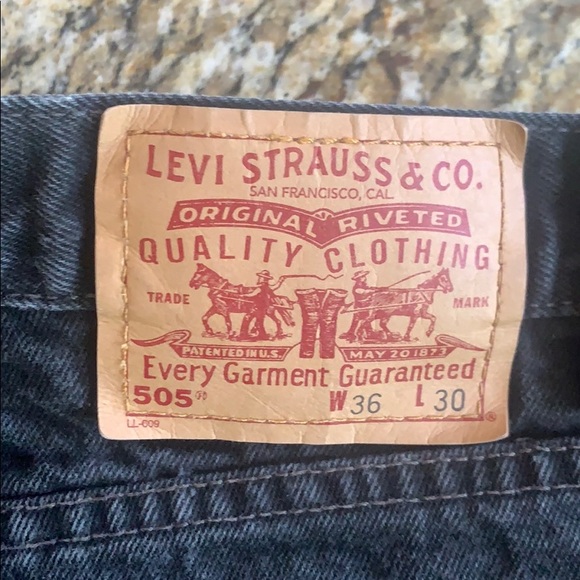 Levi’s 505 Straight Fit Men’s 36x30  Black - Picture 5 of 10